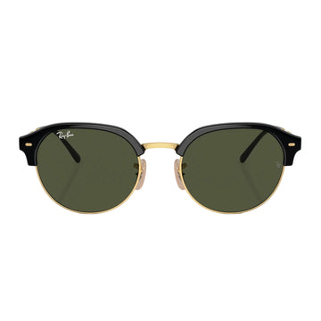 Gafas de sol clásicas unisex Ray-Ban RB4429: negro pulido sobre dorado/verde