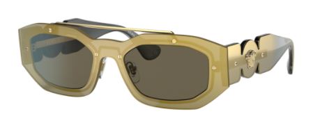 Versace Transparent Brown Mirror Sunglasses