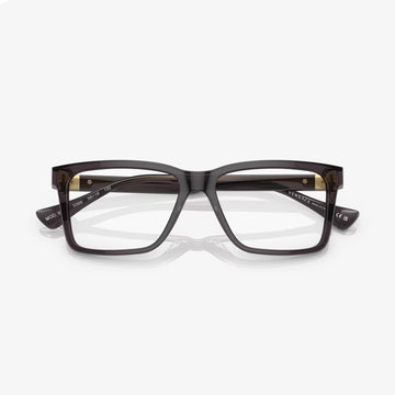 Versace Men's Rectangle Eyeglasses, Transparent Gray