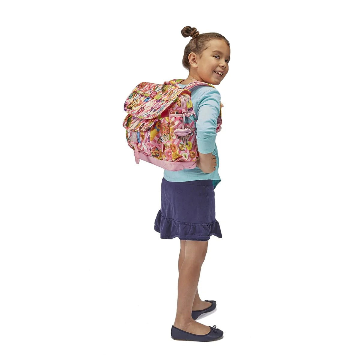 Juego de cama de 5 piezas Funtastical Twin de Bixbee, mochila, color rosa