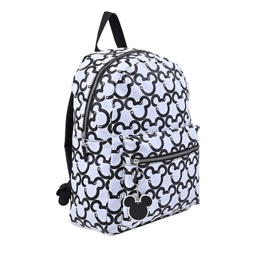 Disney 16" Minnie Mouse Double Strap Shoulder Backpack in Vinyl - White Mickey