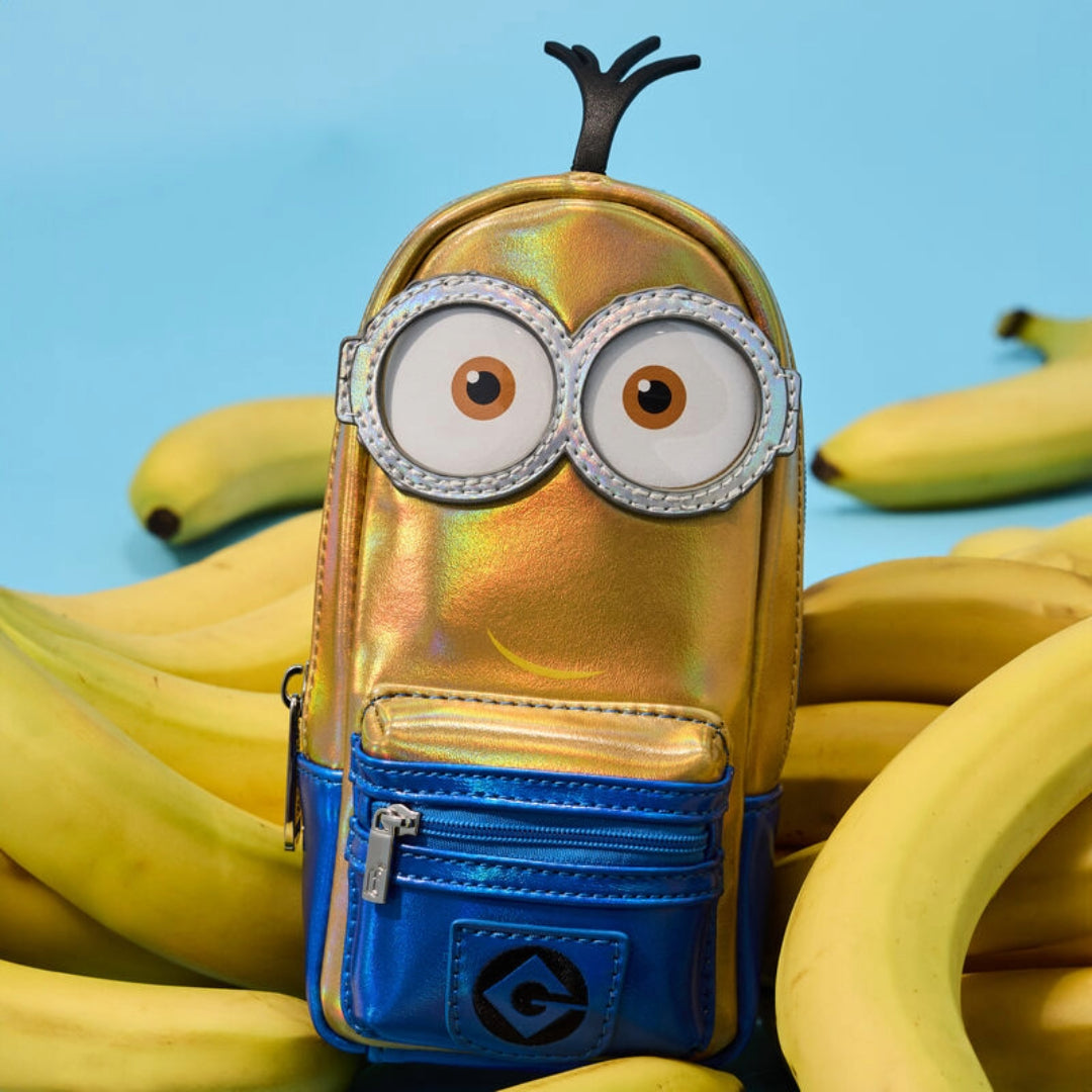 Estuche para lápices con mochila pequeña iridiscente para cosplay de los Minions de Despicable Me de Loungefly