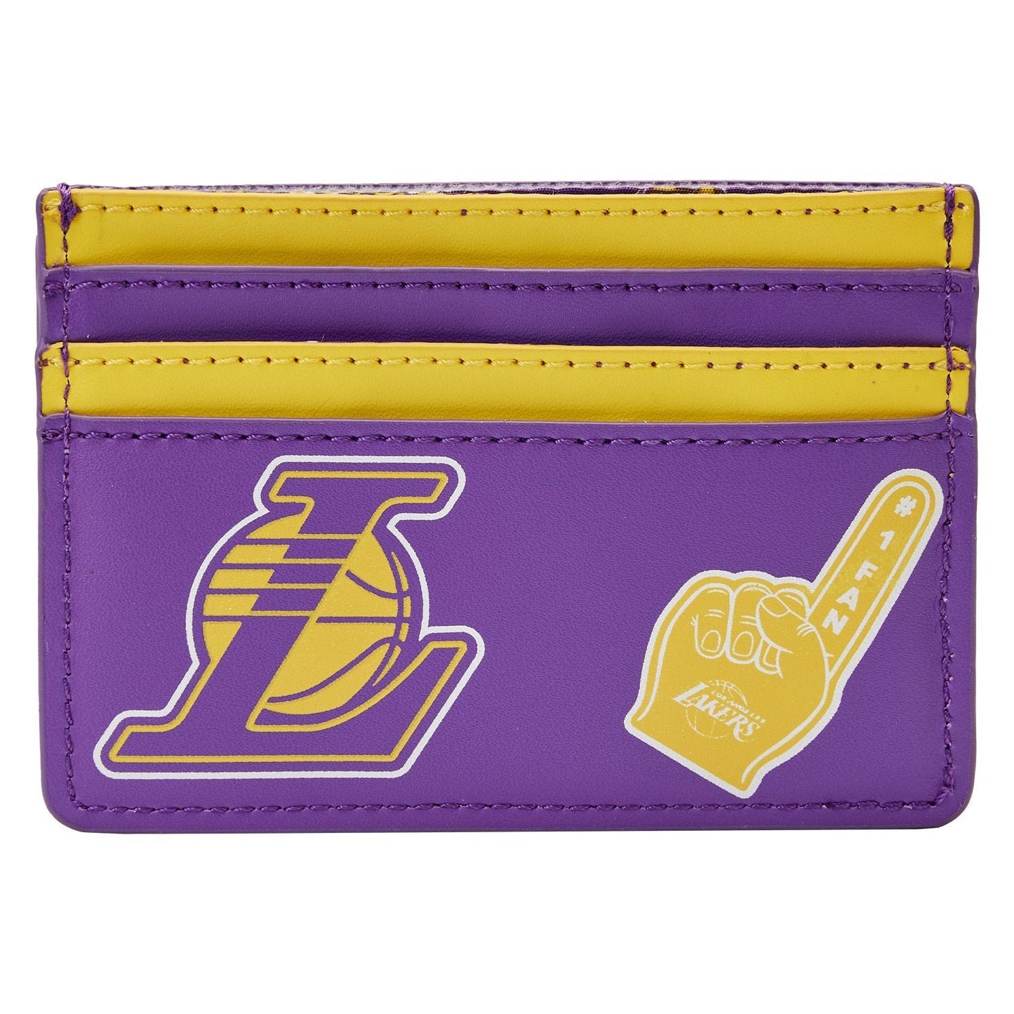 Cartera con iconos de parches NBA Los Angeles Lakers de Loungefly, color morado