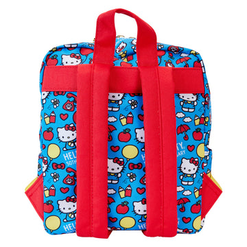 Mochila mini cuadrada de nailon con estampado clásico de Hello Kitty con motivo del 50.° aniversario de Sanrio de Loungefly