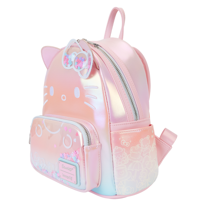 Mochila pequeña transparente y bonita para cosplay de Hello Kitty del 50.° aniversario de Sanrio