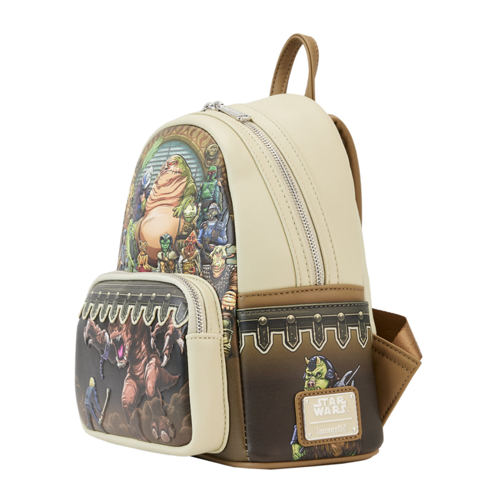 Loungefly 10" Star Wars Return of The Jedi Jabba's Palace Mini Backpack in Polyurethane - Multicolor