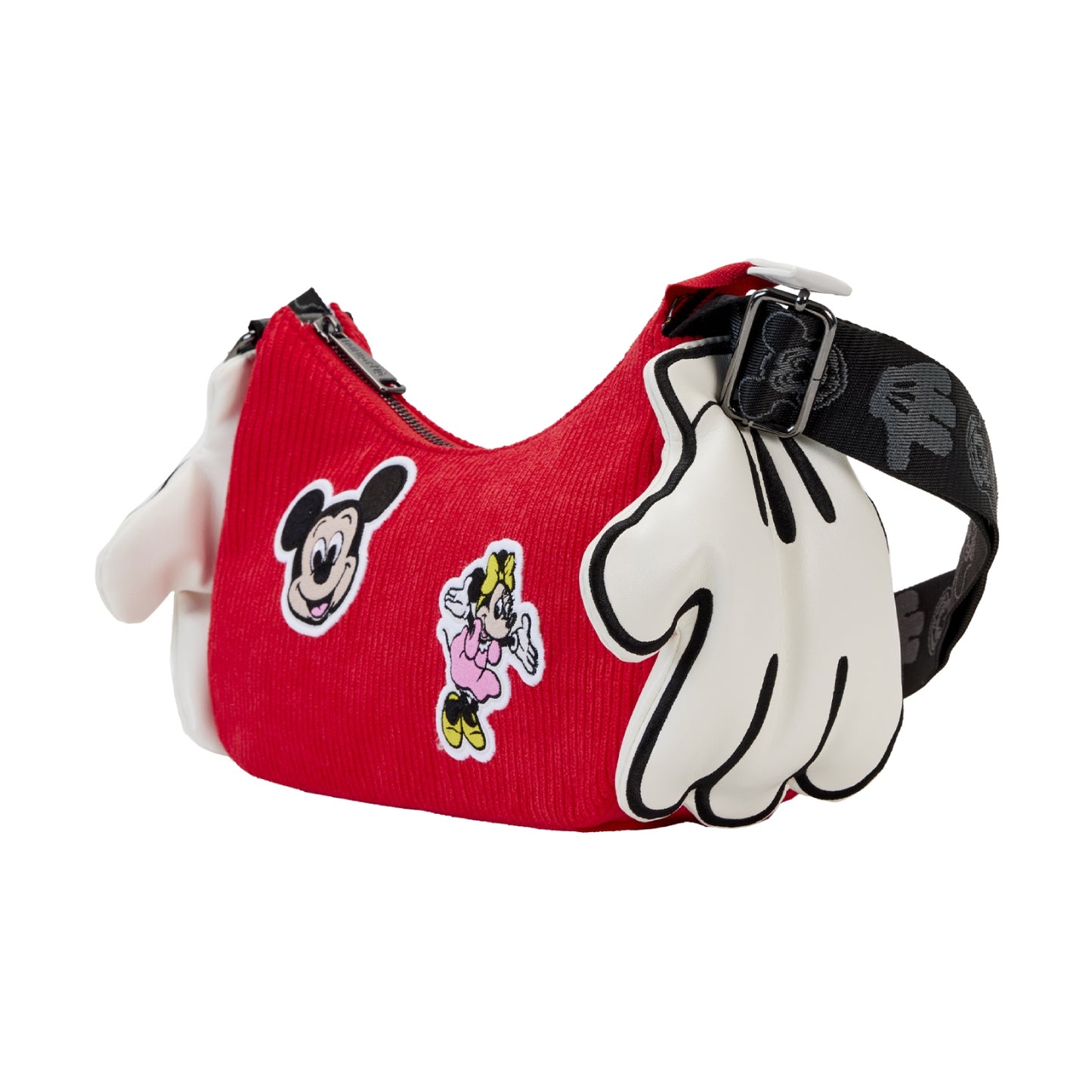 Bolso bandolera con guantes clásicos de Mickey y Minnie Disney100 de Loungefly