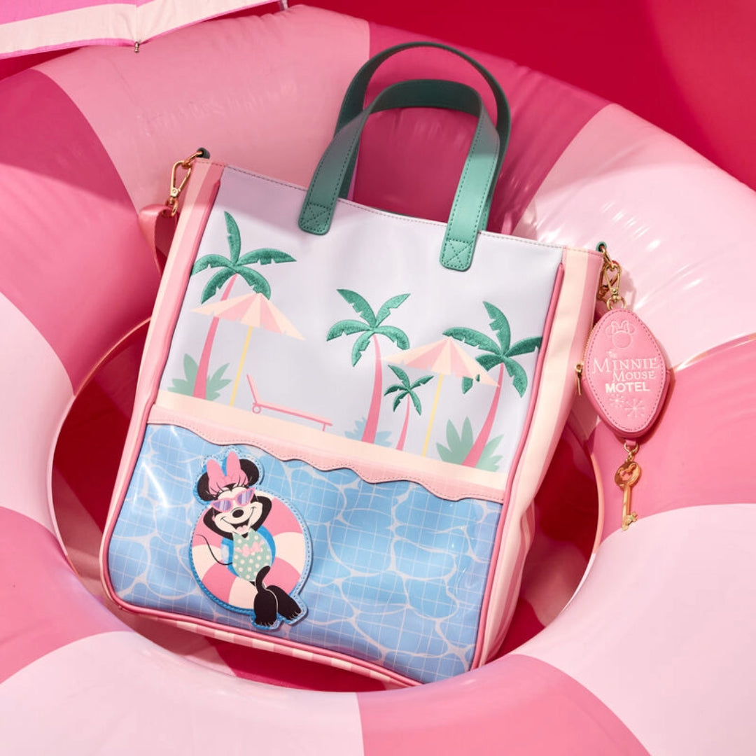 Loungefly Minnie Mouse Vacation Style Poolside Tote Bag with Coin Bag