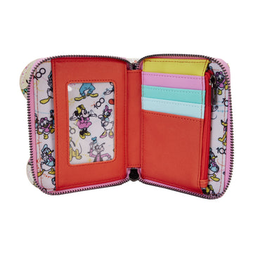 Cartera con cremallera iridiscente y estampado integral clásico Disney100 Mickey &amp; Friends de Loungefly