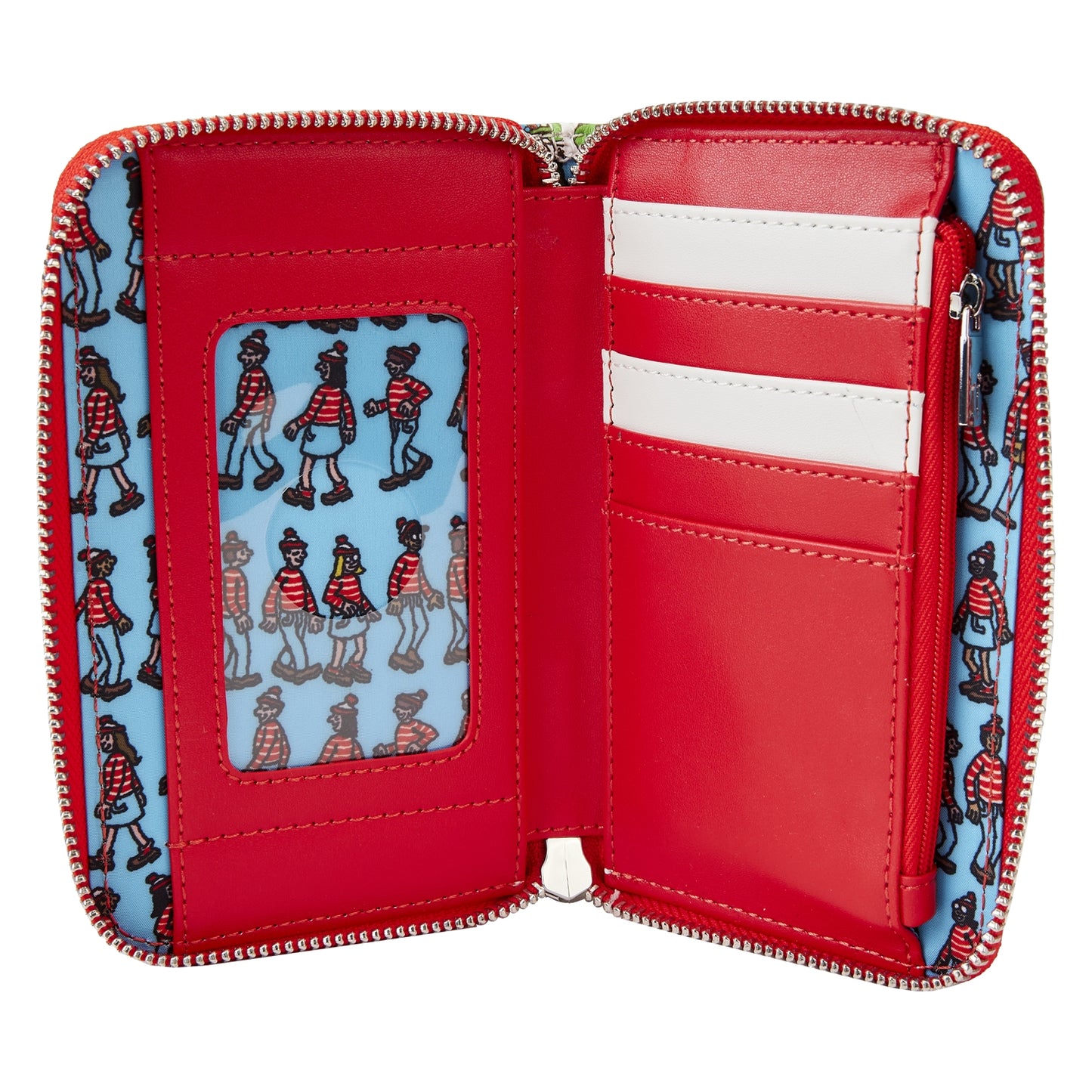 Loungefly Where’s Waldo 4" Allover Print Zip Around Wallet