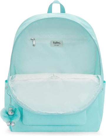Mochila holográfica Chewy de Kipling, color verde azulado
