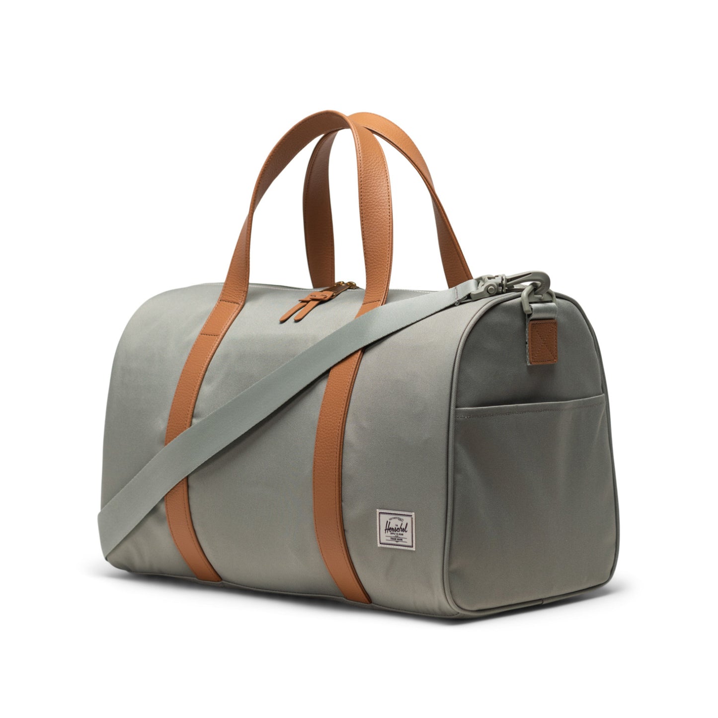 Bolsa de lona Herschel Novel de 26,5 l, color algas marinas y puntadas blancas