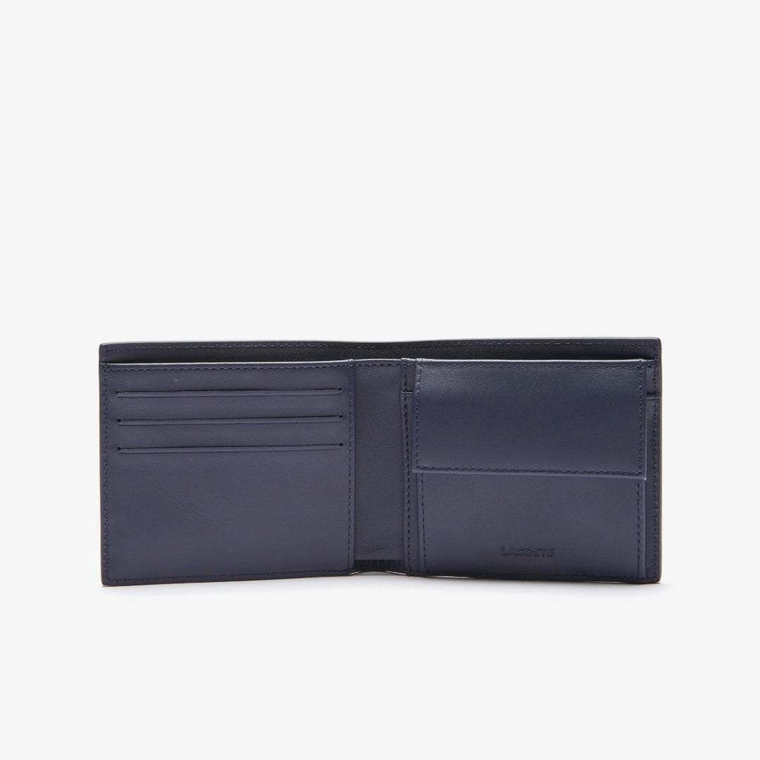 Lacoste FG Compact Leather Billfold - Blue