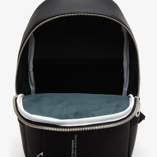 Bolso compacto de piel de becerro dividida de Lacoste - Noir (negro)