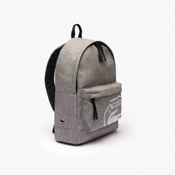 Mochila con estampado Neocroc de Lacoste - Gris Chine Farine (gris)