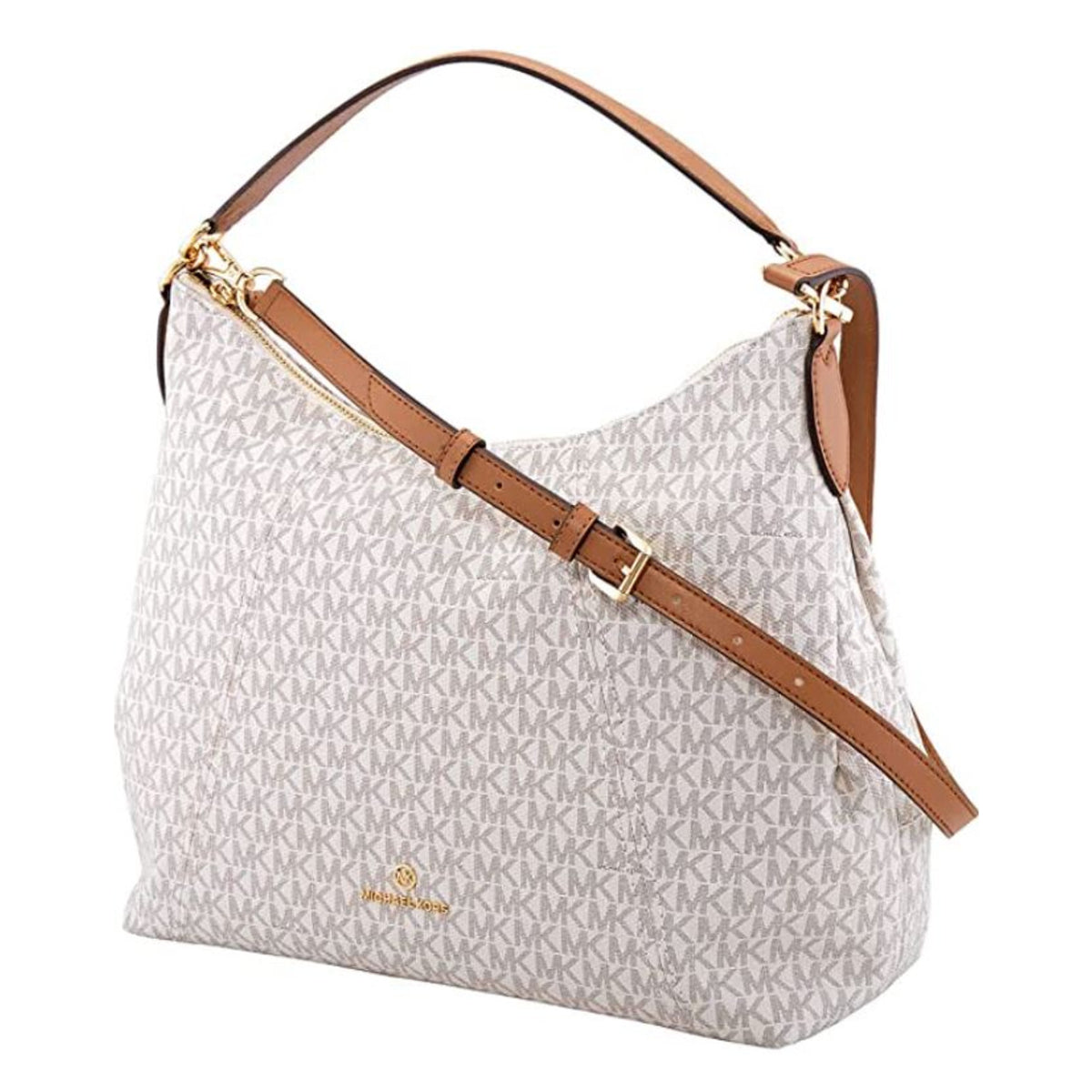 Bolso de hombro convertible grande Sienna de Michael Kors - Vainilla/Bellota