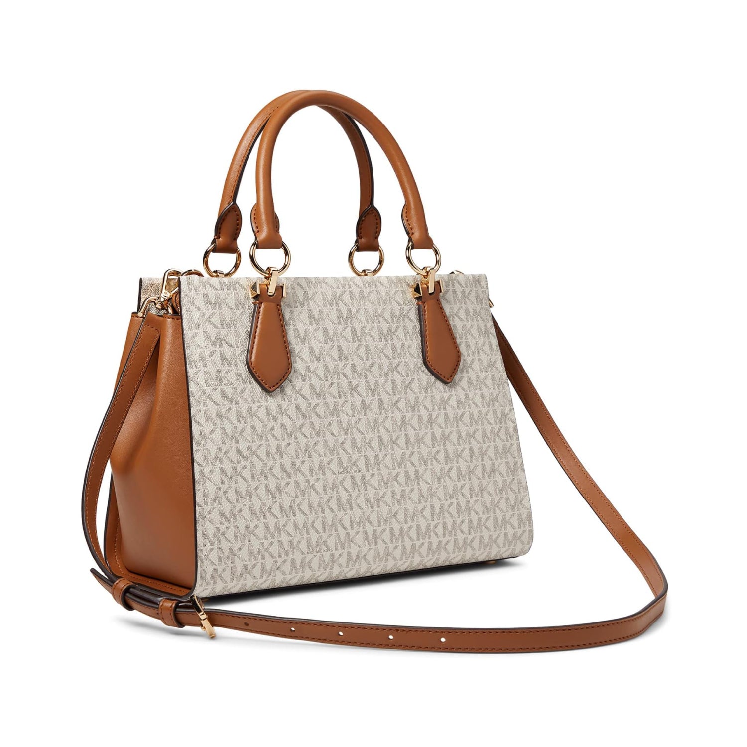 Michael Kors Marilyn Medium Satchel - Vanilla/Acorn– Curacao
