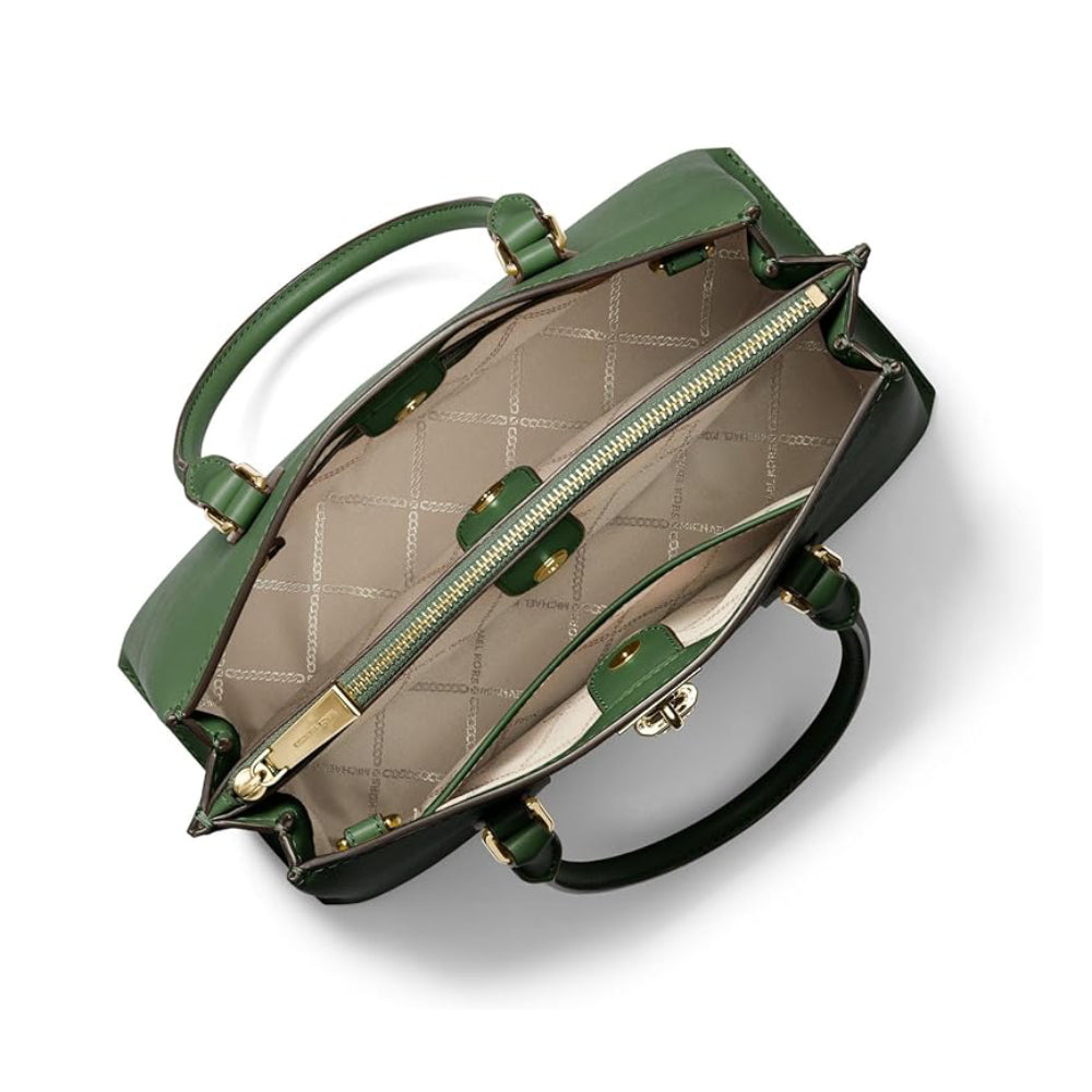 Michael Kors Ruby Medium Saffiano Leather Satchel - Amazon Green