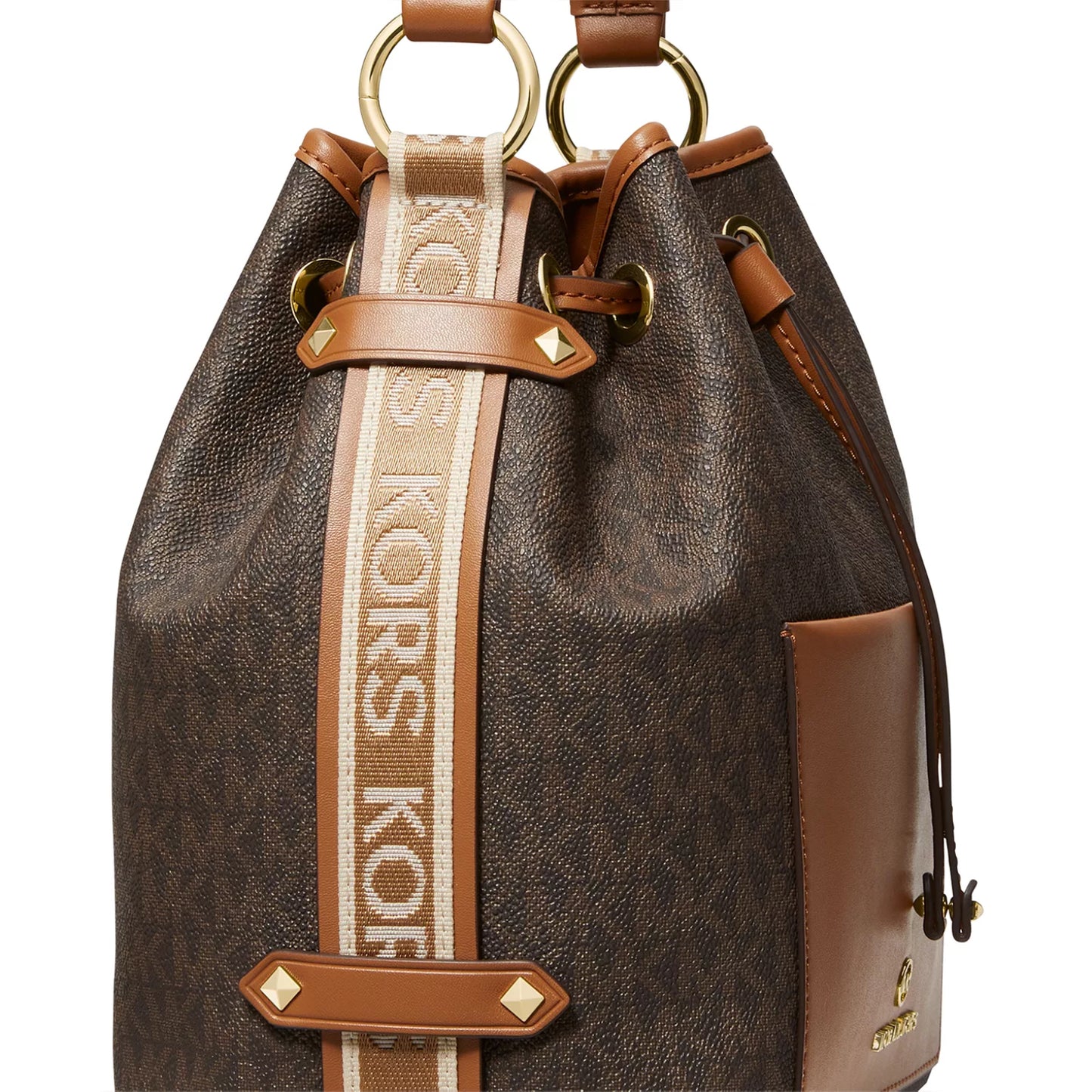 Michael Kors Maeve 9" Bucket Messenger Bag - Brown/Acorn