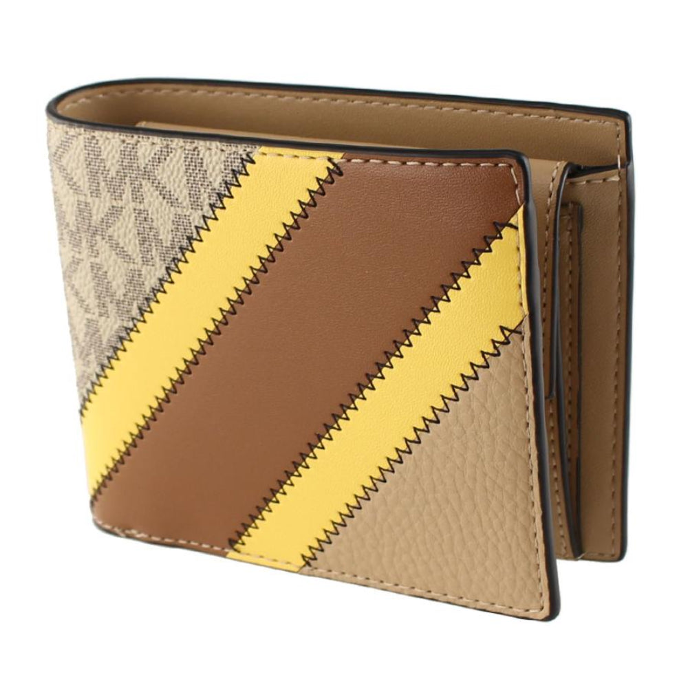 Michael Kors Billfold Wallet, Brown/Yellow