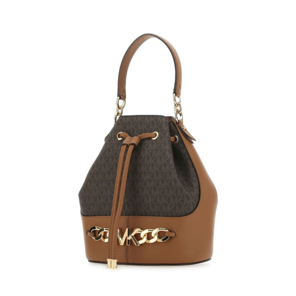 Michael Kors Devon Medium Logo Bucket Bag - Brown/Acorn