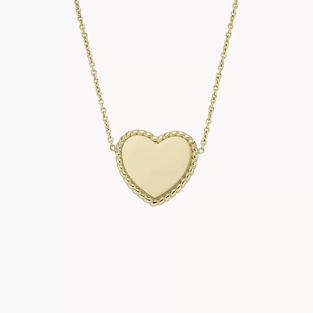 Fossil Drew Women's Station Necklace in Gold-Plating over Stainless Steel