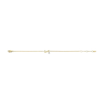 Pulsera Fossil Sadie Love Notes con circonita cúbica para mujer en acero inoxidable de dos tonos