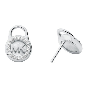 Michael Kors Mother-of-Pearl Women's Lock Stud Earrings in Sterling Silver