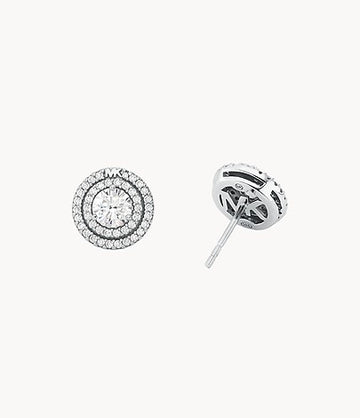 Michael Kors Women's Pavé Halo Stud Earrings in Sterling Silver