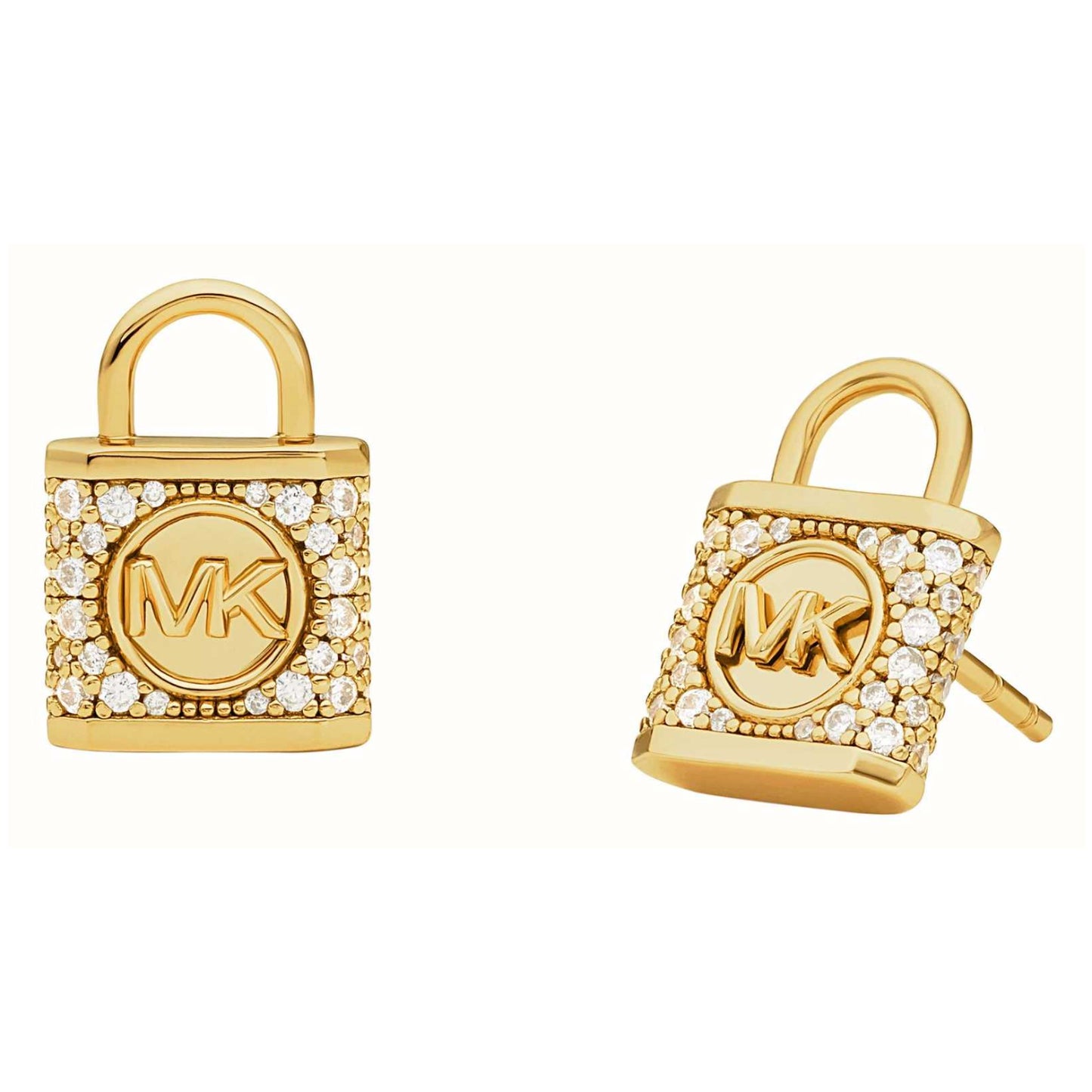 Michael Kors Women's Zirconia Stud Earrings in Gold-Plating over Sterling Silver