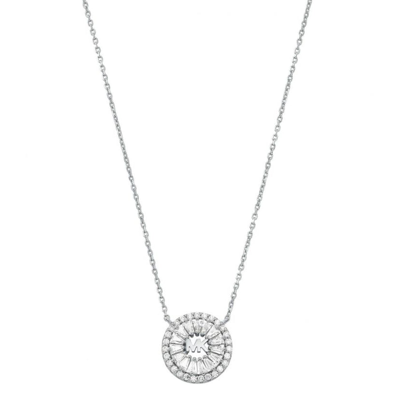 Michael Kors Women's Cubic Zirconia Necklace in Sterling Silver