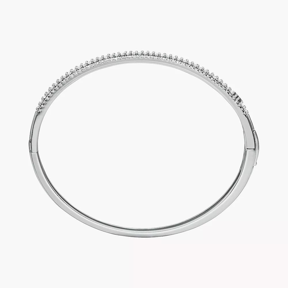 Pulsera de mujer Michael Kors con circonita cúbica cónica en forma de baguette y pavé en plata de ley