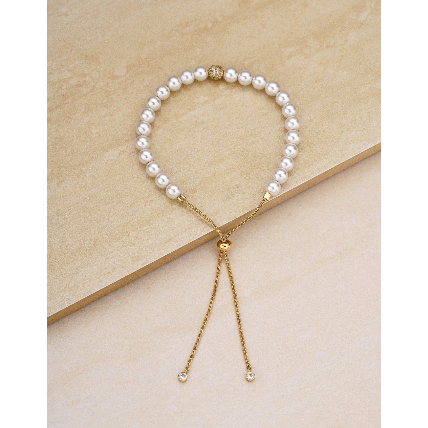 Ettika Women's Pearl Adjustable Bracelet