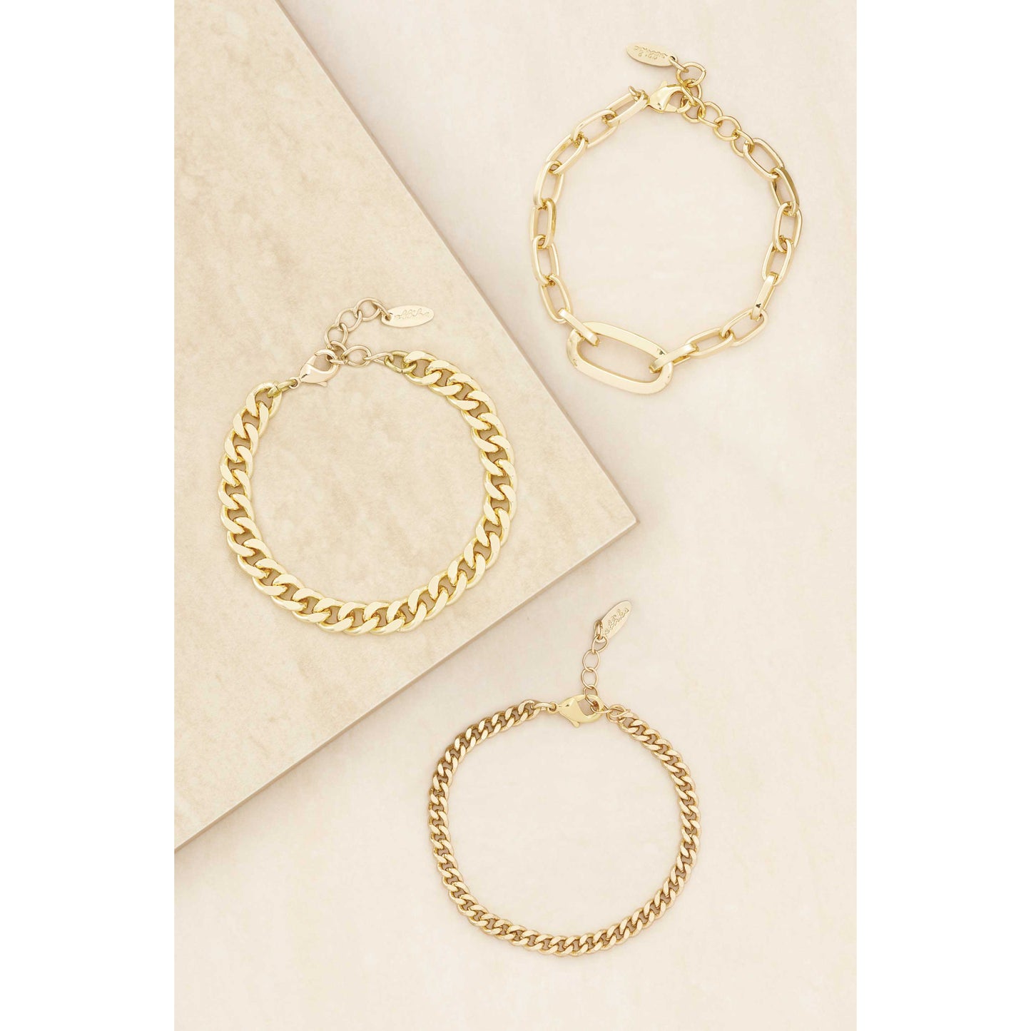 Ettika Women's Chain Game Bracelet (Set of 3)