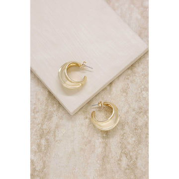 Ettika Women's Simple Crescent in 18k Gold Plated over Metal