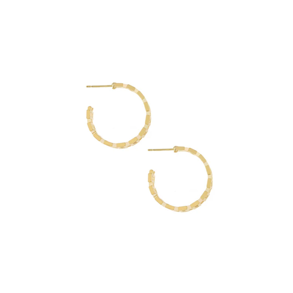 Ettika Modern Chainmail Women's 18k Gold Plated Hoops