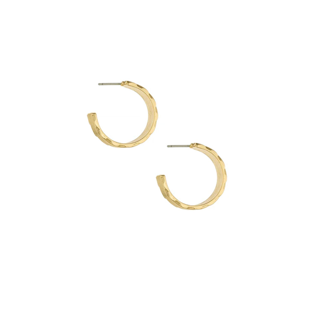 Pendientes de aro de oro de 18 quilates para mujer Rigged Lines de Ettika