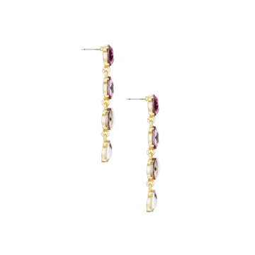 Ettika Four The Money Pink Mixed Crystal Women's in 18k Gold Plated over Metal