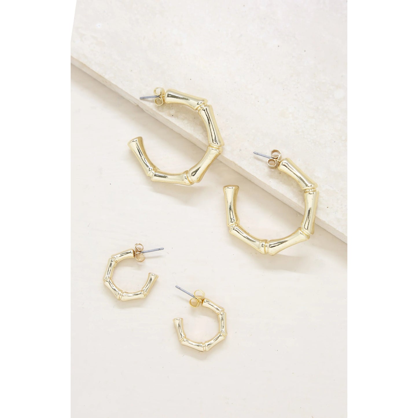 Ettika Women's 18k Gold Reign Hoop Earring Set