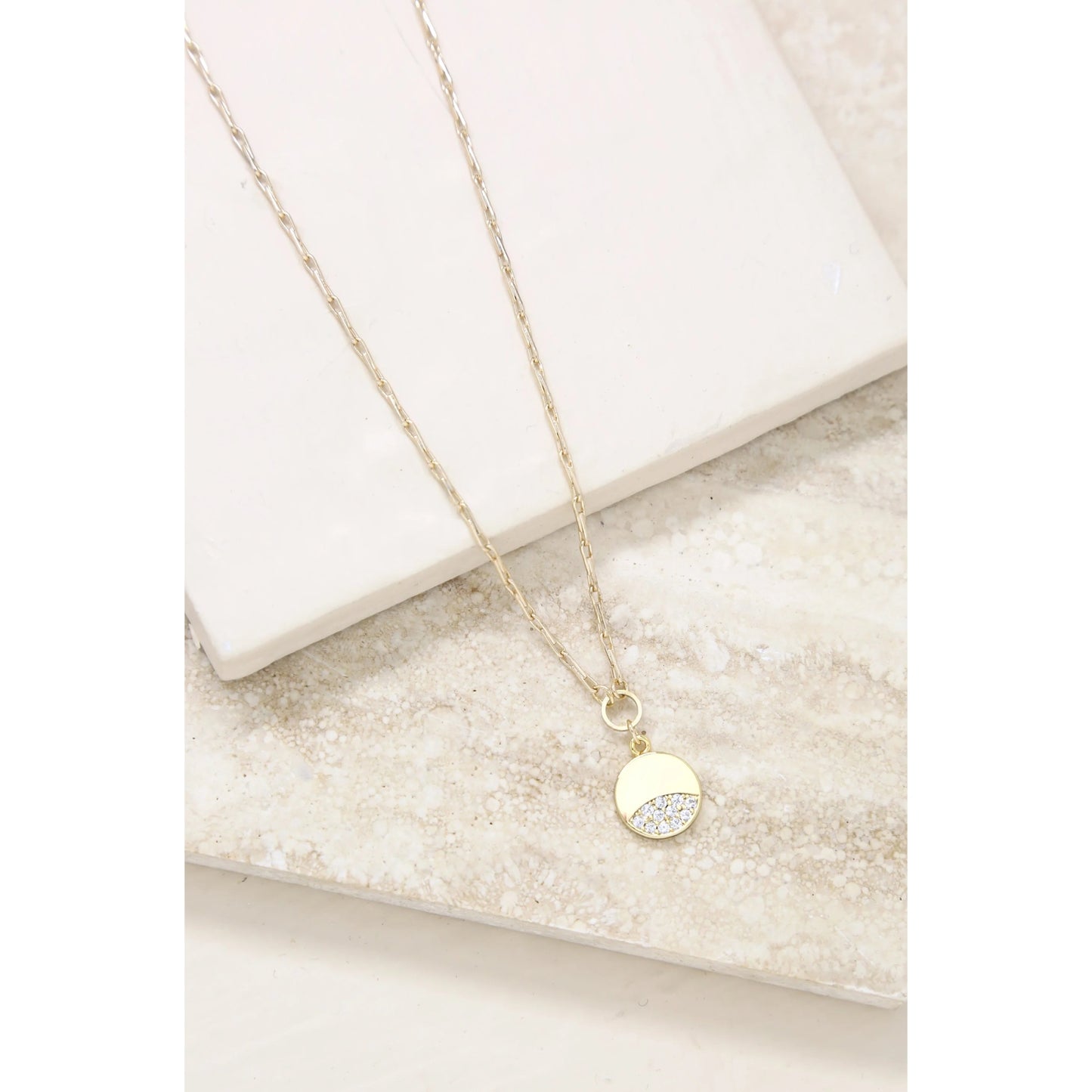 Ettika Crystal Dipped 18k Gold Plated Pendant Necklace