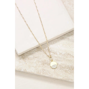 Ettika Crystal Dipped Pendant Necklace in 18K Gold Plated Over Metal