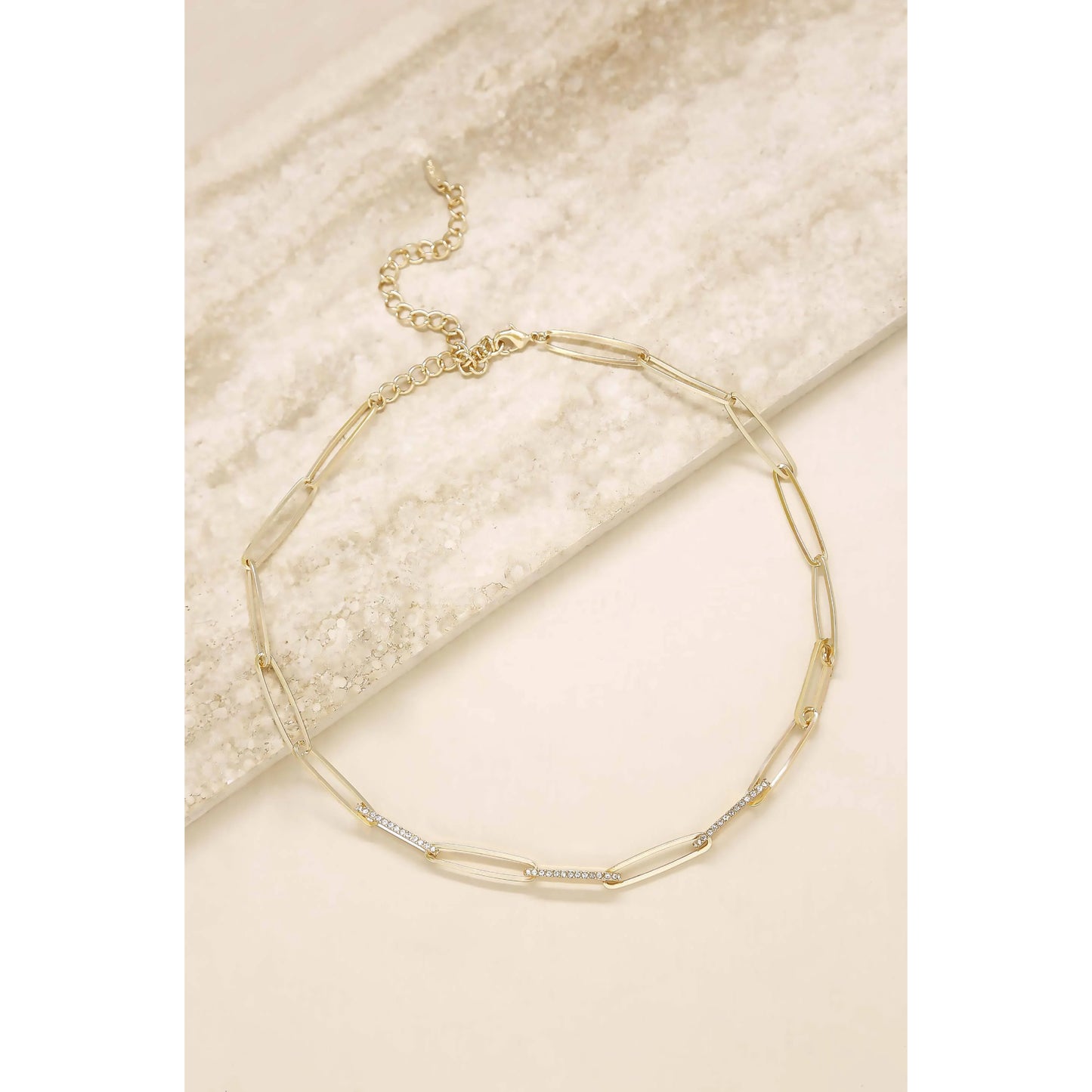 Ettika Sparkle in Links 18k Gold Plated Chain Link Necklace