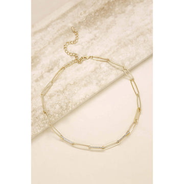 Ettika Sparkle in Links Chain Necklace in 18K Gold Plated over Metal