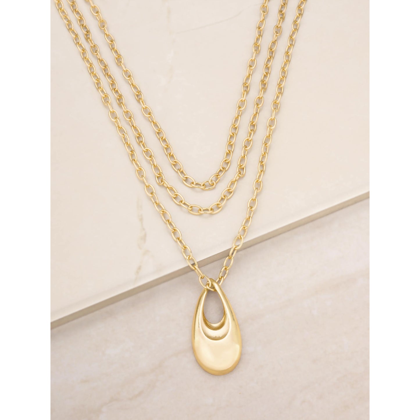 Ettika 17" Infinity Layered Necklace in 18k Gold Plate Over Steel and Zinc