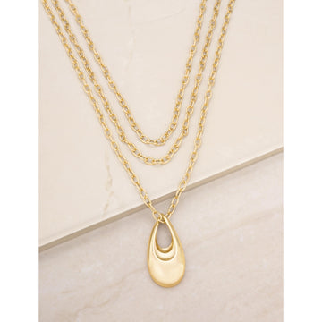 Ettika 17" Infinity Layered Necklace in 18K Gold Plated Over Steel and Zinc