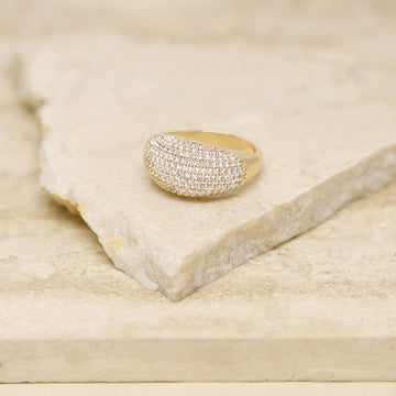 Ettika Women's Clear Crystal Cluster Knockout Ring in Gold-Tone Metal