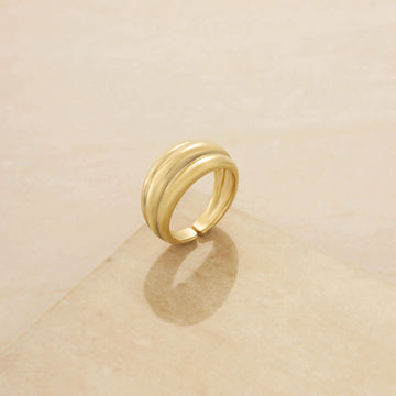 Ettika Women's Golden Memory Adjustable Ring in Gold-Tone Metal
