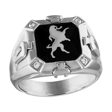 Bulova Men's Crest of Bohemia Ring in Sterling Silver