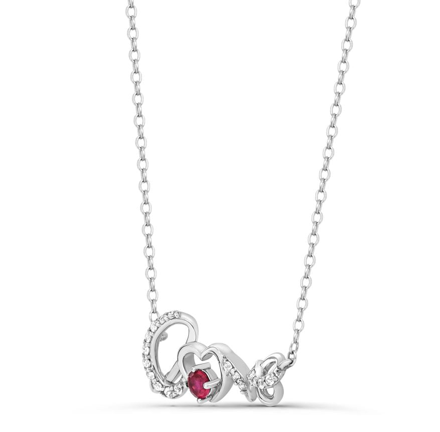 Affinity Designs Eternal LOVE Ruby Heart Necklace