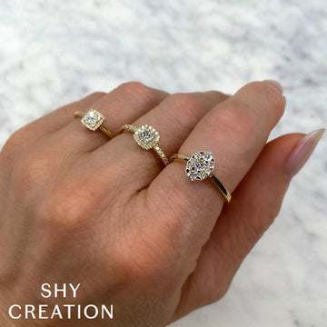 Shy Creation 0.15 ct. Diamond Ring in 14K Yellow Gold - Size 7